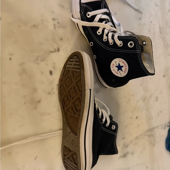 Converse Black and White High-Top Sneakers - Picture 3 of 6